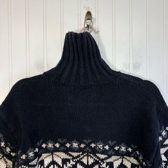 Vintage Ralph Lauren Sportsman Fair Isle Snowflake Sweater M Wool linen blue - Picture 11 of 15